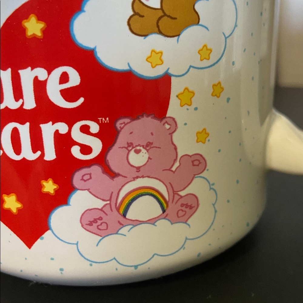 New Care Bears White Mug with Red Heart and Multicolor Rainbow Bears - Picture 7 of 13